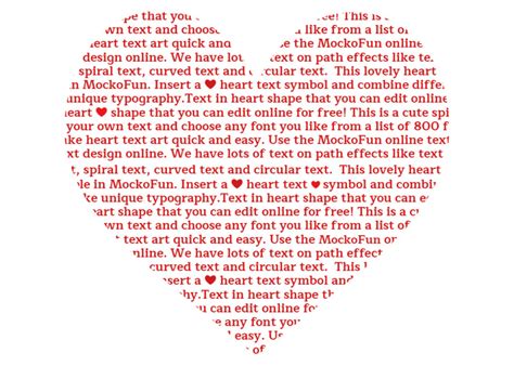 Heart Shape Text Template